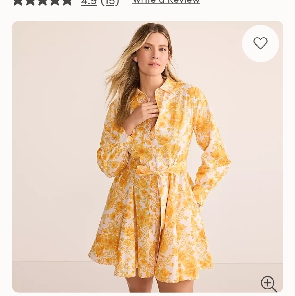 Yellow Floral Women's Dress - Picture 8 of 10